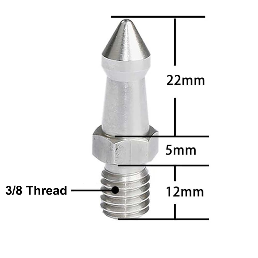 1 pz/3 pz Treppiede Del Basamento 1/4 3/8 M8 Pollici Treppiede Della Macchina Fotografica Spikes Parte di Ricambio in acciaio inox Vite Del Piede Per Monopiede treppiede