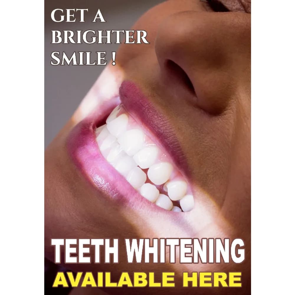 Dentista Salone Sbiancamento dei denti Disponibile qui Bellezza Cuadros HD Poster decorativi Immagini di arte della parete Dipinti su tela Decorazioni per la casa