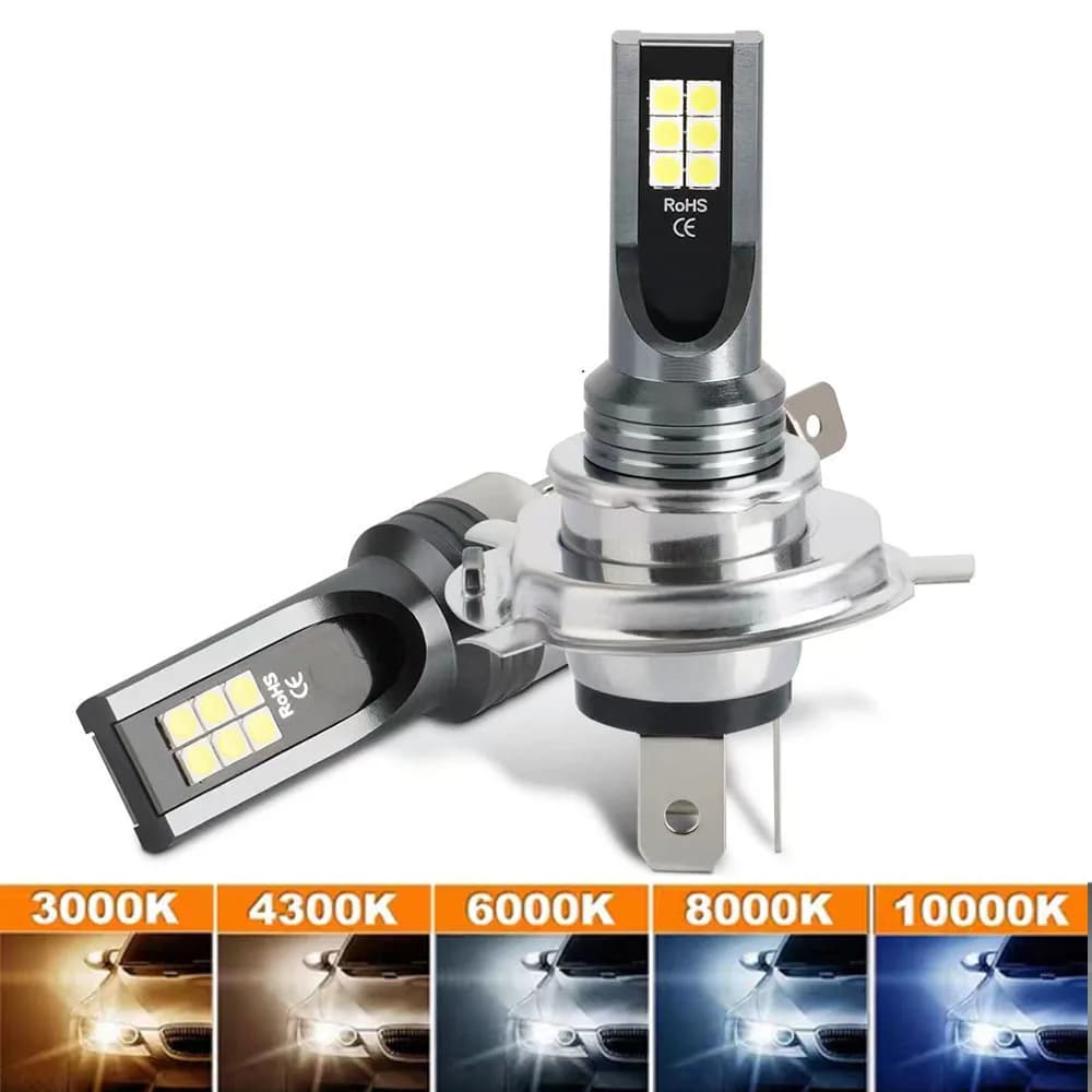 2 pezzi 3030 H4 H7 LED fendinebbia per auto H11 H8 H9 H16JP H1 H3 lampadine per fari 9005 9006 lampade per fari di guida automatica 6000K 12V 24V