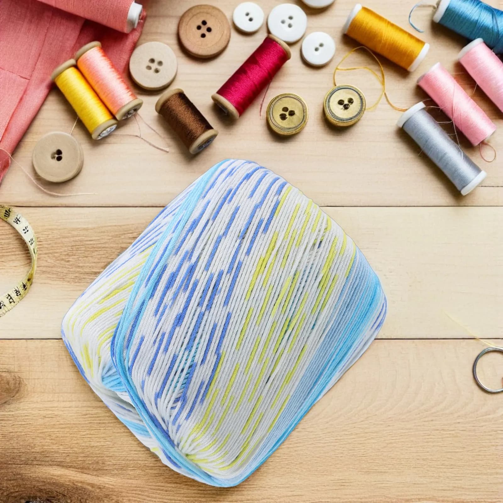 Soft Cotton Crochet Yarn 1 Roll for DIY Hand Knitting Embroidery Sewing Crafts Home Decor Blankets Scarves Cushions Beginner