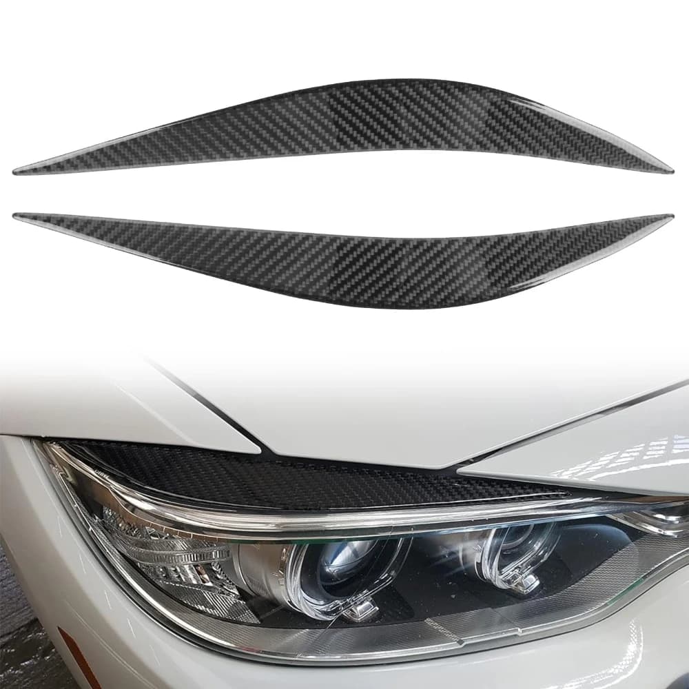 Carbon Fiber Headlight Eyelids Eyebrow Trim Cover For BMW F80 M3 F82 F83 M4 F32 F33 F36 2014-2018 Headlamp Decor