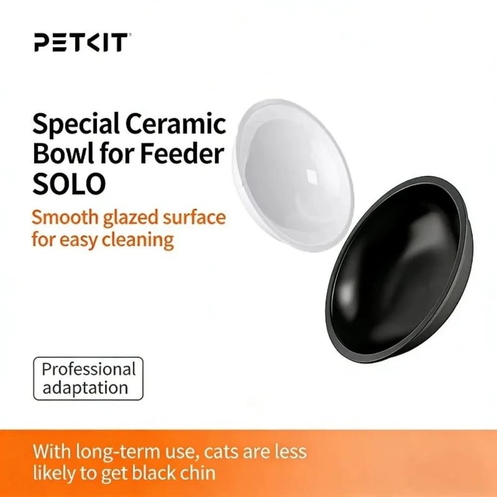 Ceramic Food Bowl Special for PETKIT SOLO Auto Feeder Easy Clean Smooth Glaze Pet Feeding Bowl Cat Dog Dish Replacement Bowl