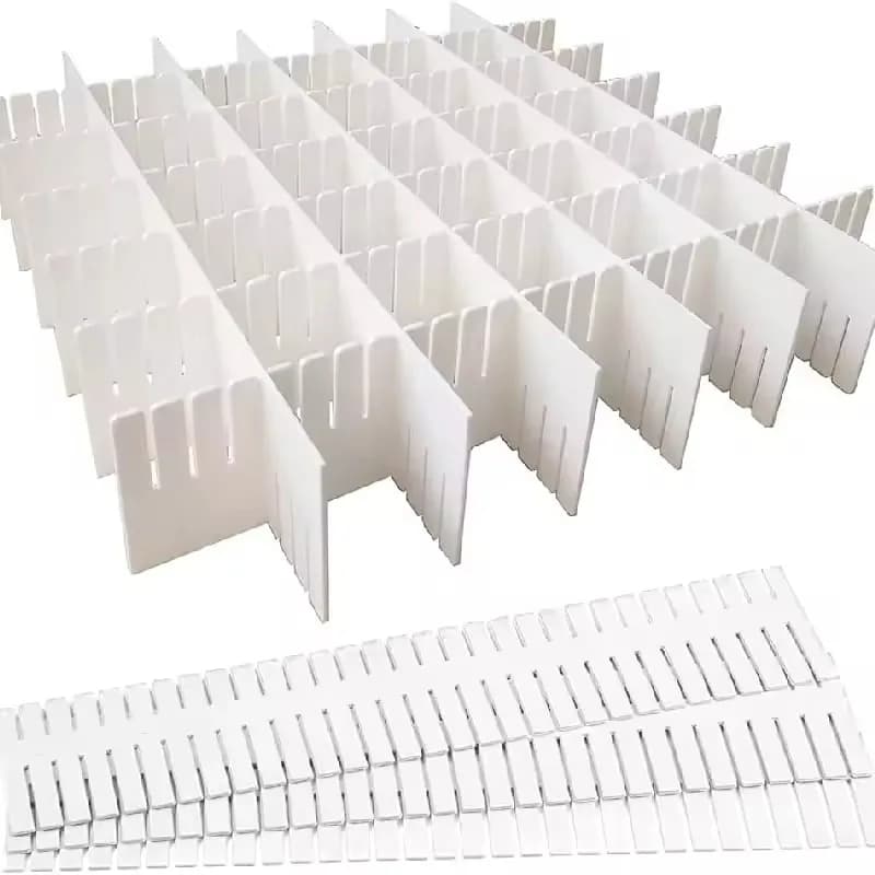12/16/20PCS Divisori per cassetti Divisori regolabili per cassetti Griglia in plastica fai da te Divisori per cassetti regolabili per calzini intimi per armadio