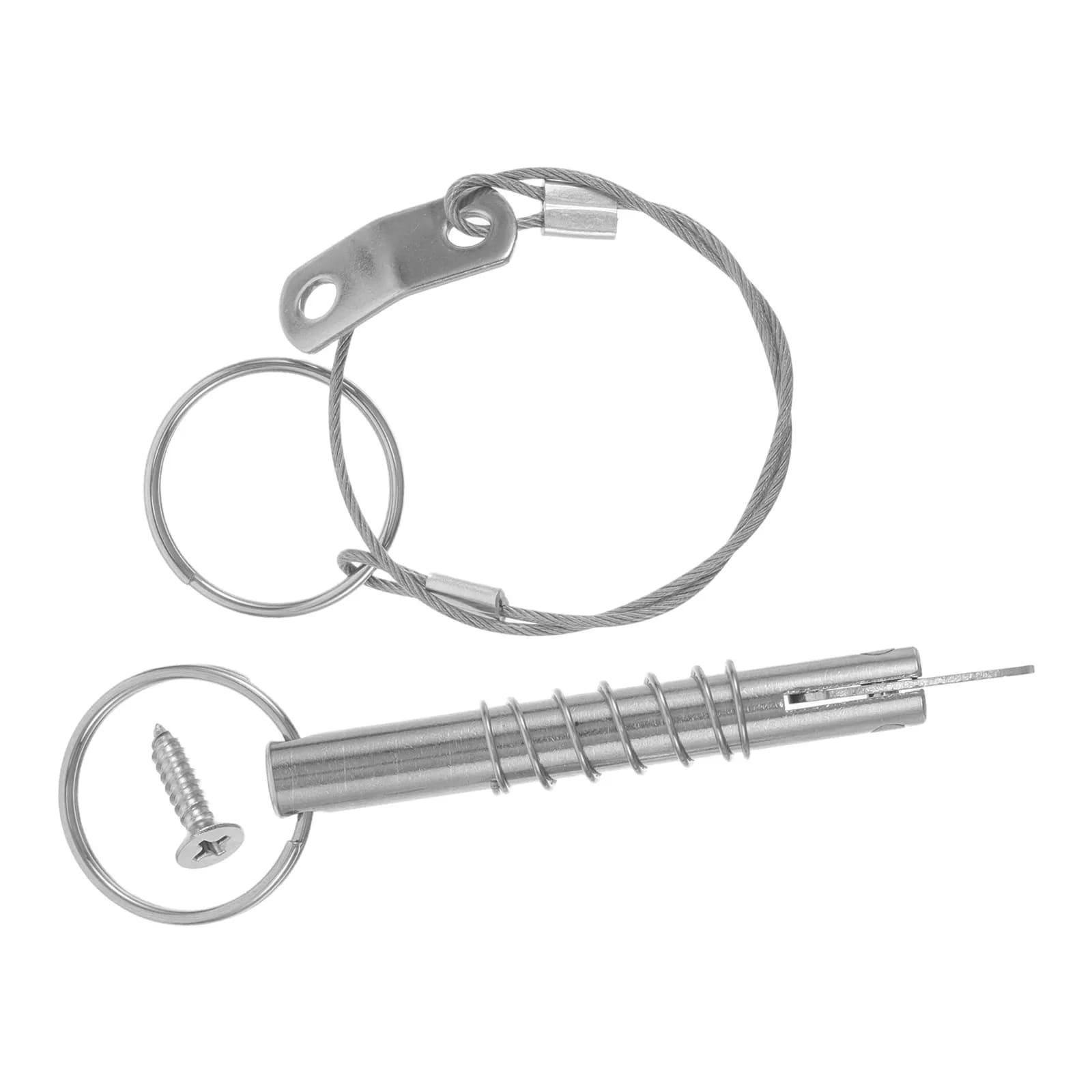 Stainless Steel Marine Quick Release T-Handle Bimini Top Pin Locking Retainer Pin Rope for Boat Deck Hinge Sailboat Pontoon