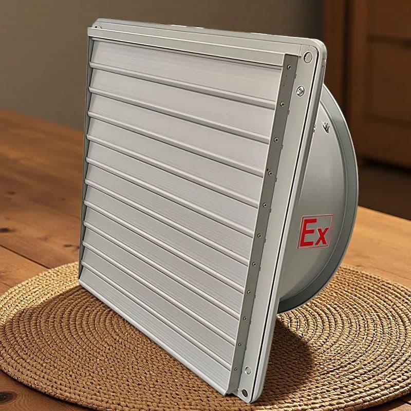 Ventilatore assiale antideflagrante quadrato per uso industriale, 380V/220V, silenzioso, elettrico, in ghisa, a 14 pale