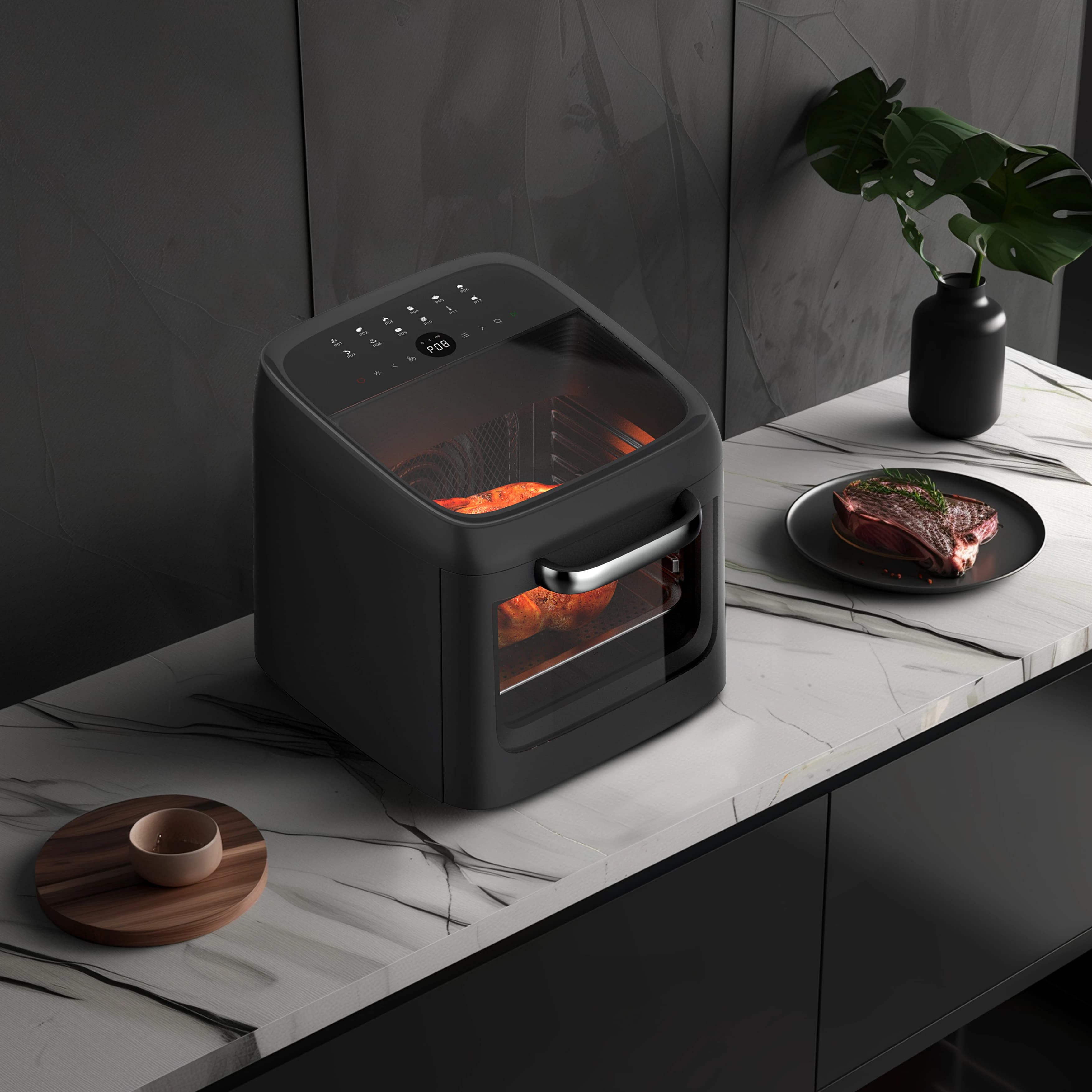 Friggitrice ad aria da 12 litri Forno Tostapane Piccoli elettrodomestici da cucina Fridora De Aire digitale incorporata Accessori da cucina Friggitrice ad aria Forno