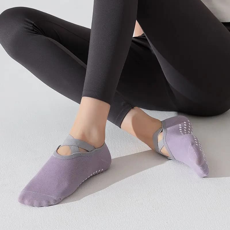 1/5 paia di calzini da yoga da donna, calzini professionali antiscivolo che assorbono il sudore, calzini invisibili alla caviglia per ragazza, all'ingrosso, comodi per lo sport