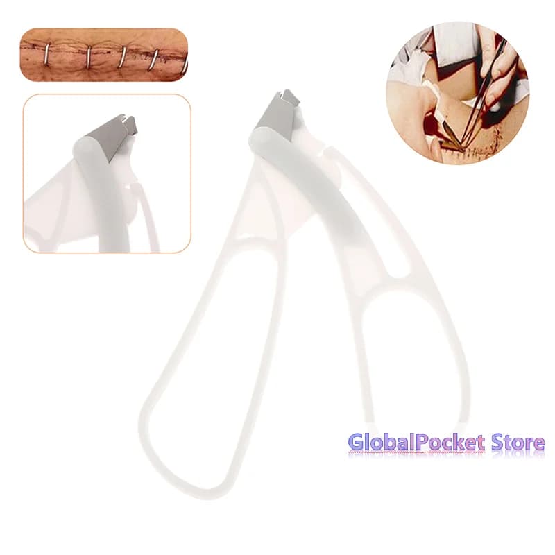 1 Pcs White Disposable Skin Stapler Nails Clipper Surgical Skin Suture Nails Remove Tool Stainless Steel+Plastic Nail Puller
