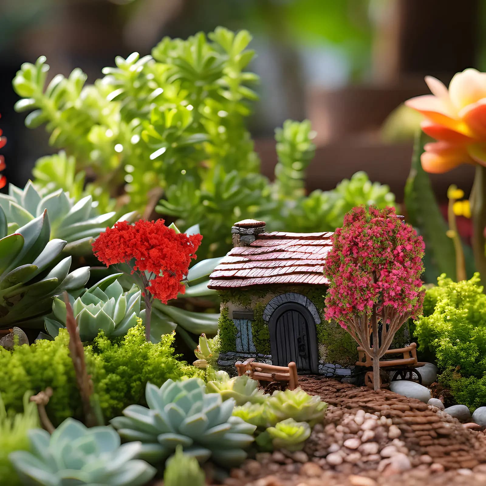 1 Confezione Albero Simulato in Miniatura, Ornamento per Vaso, Decorazione Succulenta, Mini Paesaggio da Giardino, Alberi Decorativi per Micro Paesaggi Fai da Te