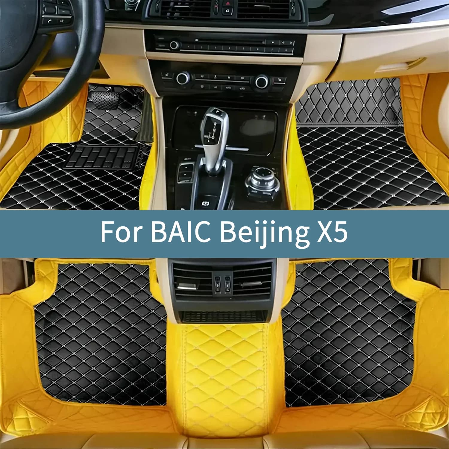 Tappetini per auto per BAIC Pechino X5 2020 2021 2022 2023 2024 2025 2026 Tappetini per auto Set completo impermeabile per tutte le stagioni