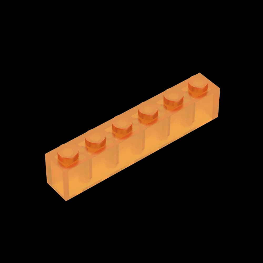 Kids Technical DIY Construction Blocks | Gobricks GDS-535 1×6 Brick, Spare Parts Compatible with lego 3009