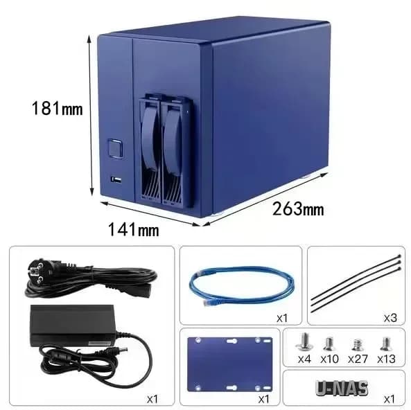 NAS Server NS-202 NFS: Chassis di Archiviazione Cloud per Dati di Rete a 2 Bay per Uso Domestico - Ingrosso
