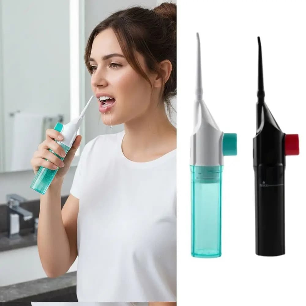 Irrigatore Orale ad Alta Pressione Manuale per Pulizia Profonda dei Denti, Stile Stuzzicadenti, Cura Dentale, Uso Domestico
