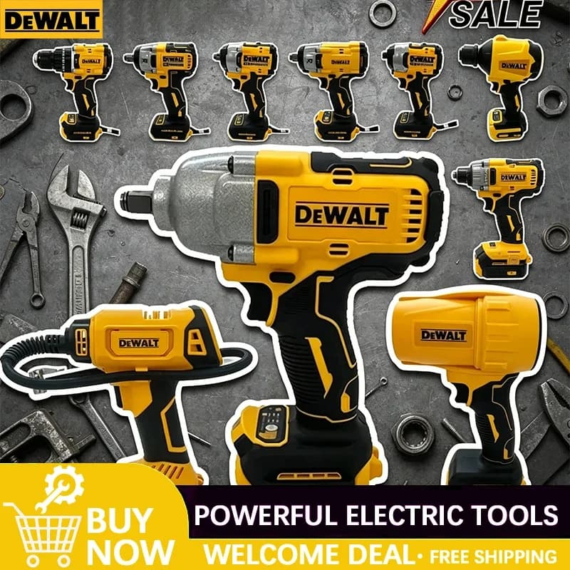 Utensili Elettrici Multifunzione DeWalt: Smerigliatrice Angolare Senza Fili Brushless, Troncatrice, Chiave Elettrica, Lucidatrice, Pompa ad Aria, Pistola Termica