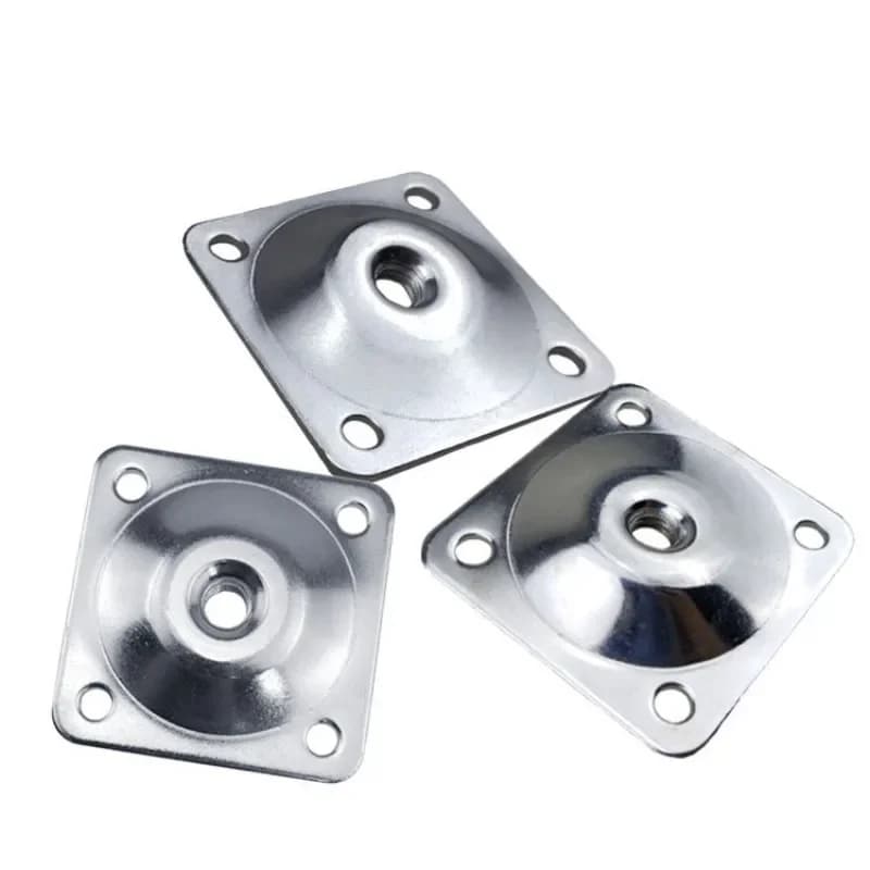 6 pezzi connettore gamba in legno gamba del tavolino smussata lamiera di ferro hardware dado quadrato connettore da tavolo copertura del divano ispessita