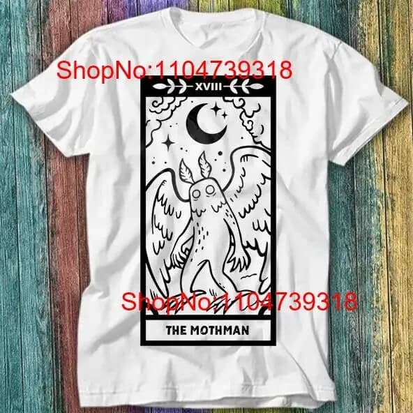 The Mothman Tarot Card Legend Ant T Shirt Top 315 vintage lavato Grafica traspirante Elegante unisex Comodo streetwear Morbido