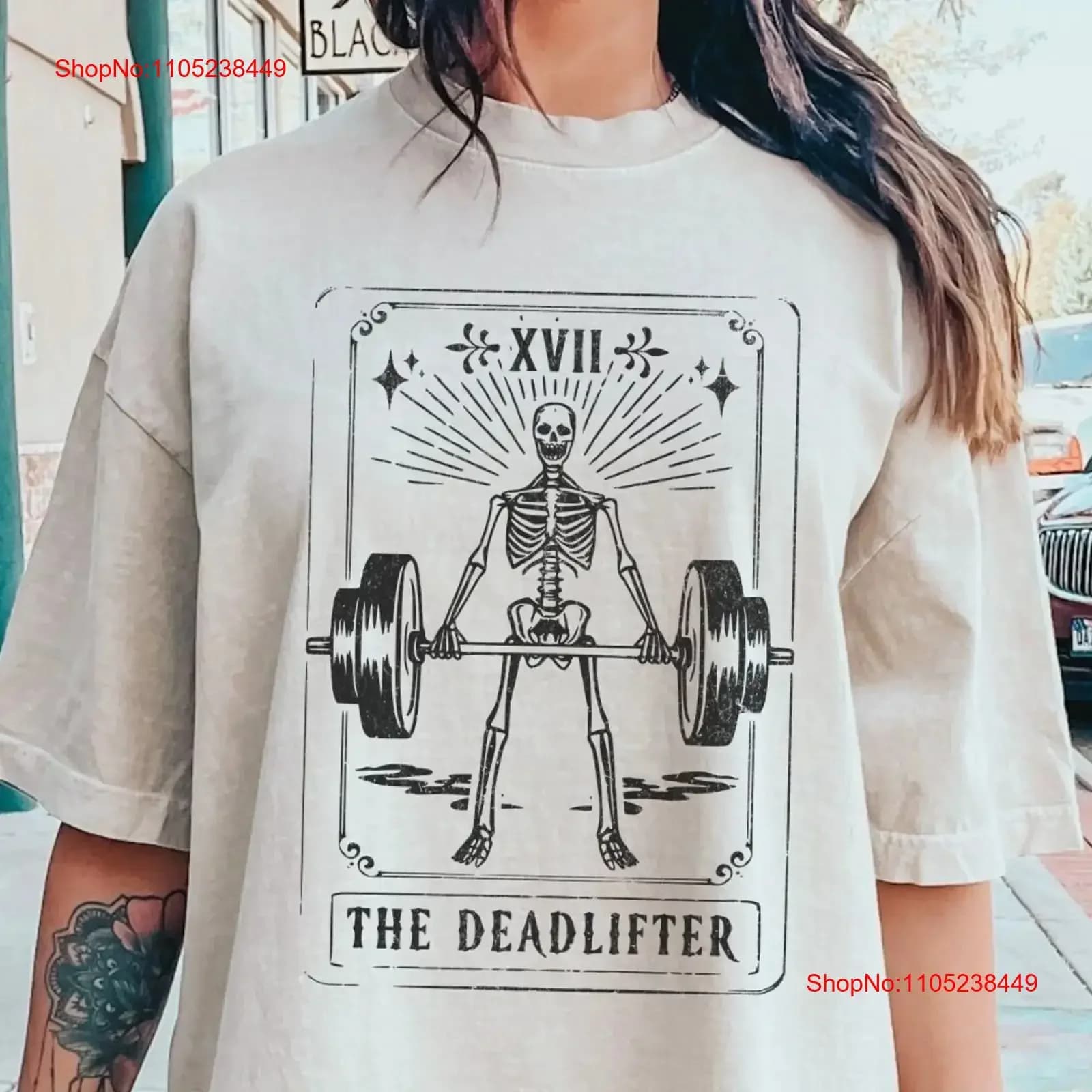 Deadlift Skeleton Tarot Card T Shirt Gym Pump Cover Lifting Weightlifting Personal Trainer Pumpcover vintage Washed Unisex