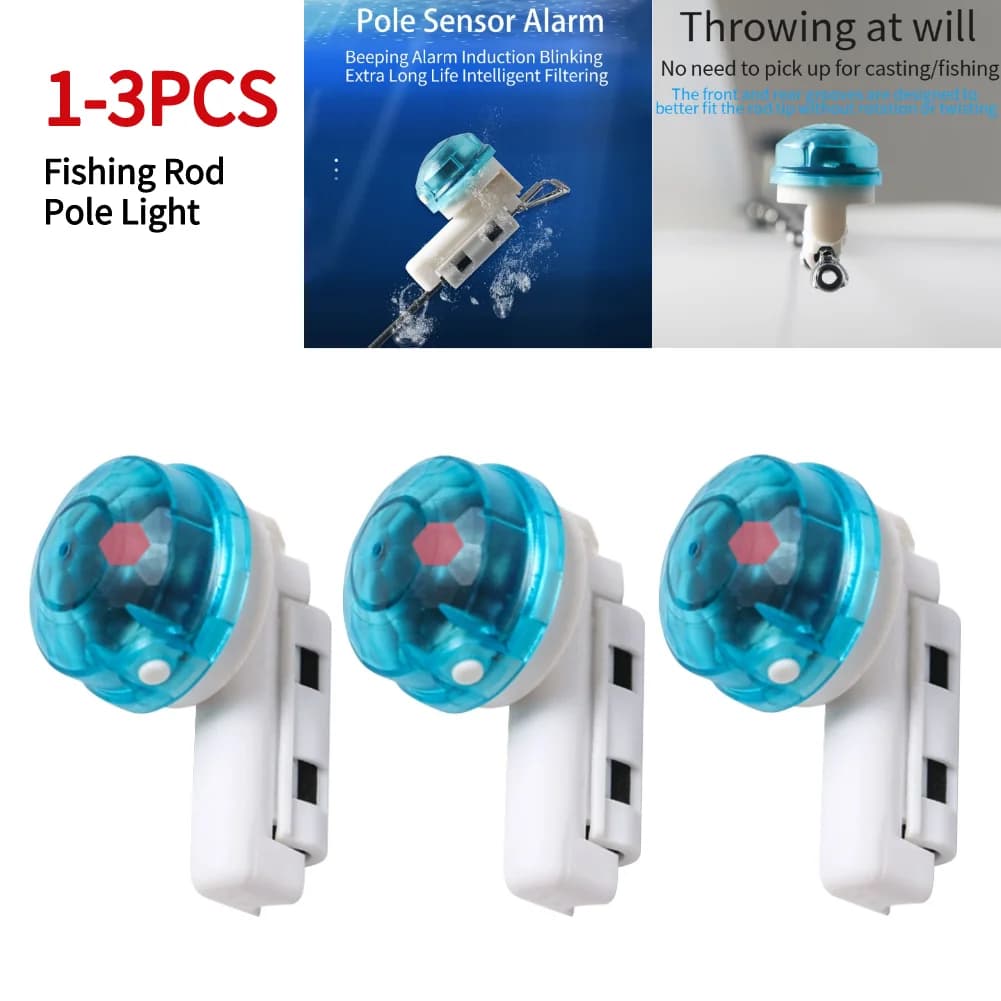 Luce elettronica per canna da pesca allarmi universali per morso di pesce luce antiscivolo canna da pesca accessori a induzione leggera forniture per esterni