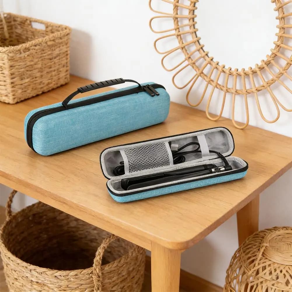Wallet Bag for Hair Plates, Iron Hairdressers, Bigodini, Vacuum Travel Case V4W8