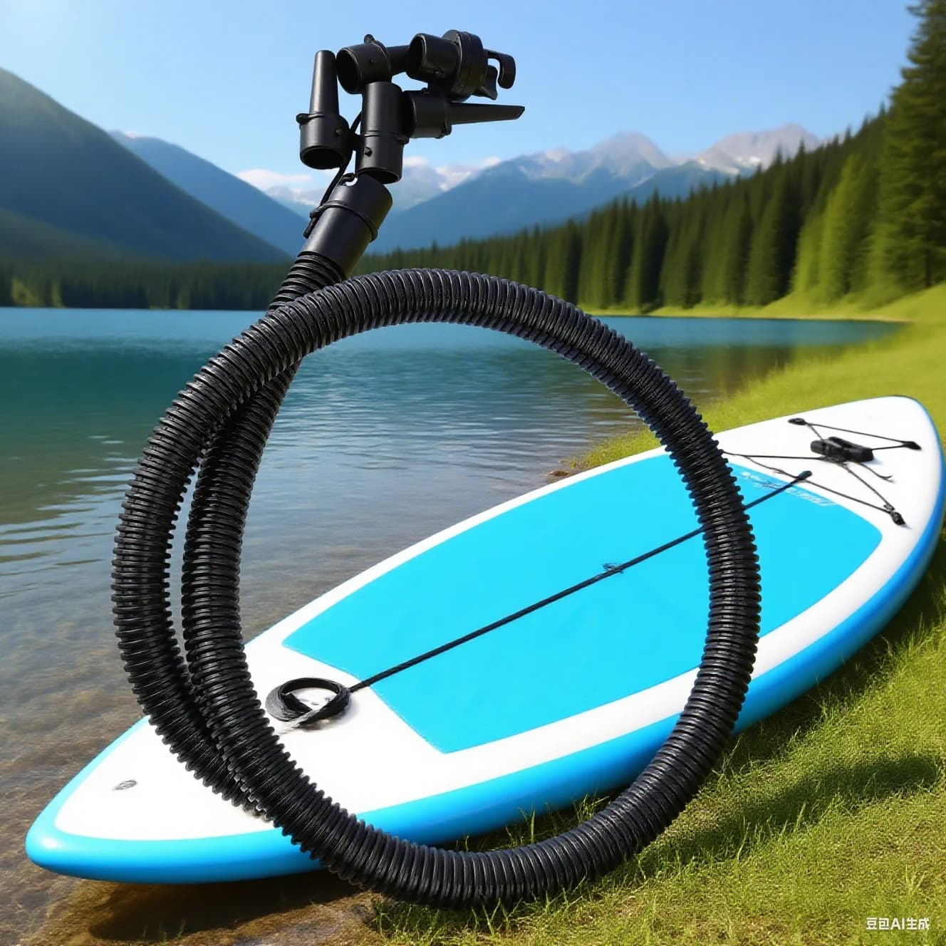 Tubo flessibile per pompa manuale per kayak gonfiabili Tavole da surf SUPs - Tubo dell'aria di gonfiaggio a doppia azione