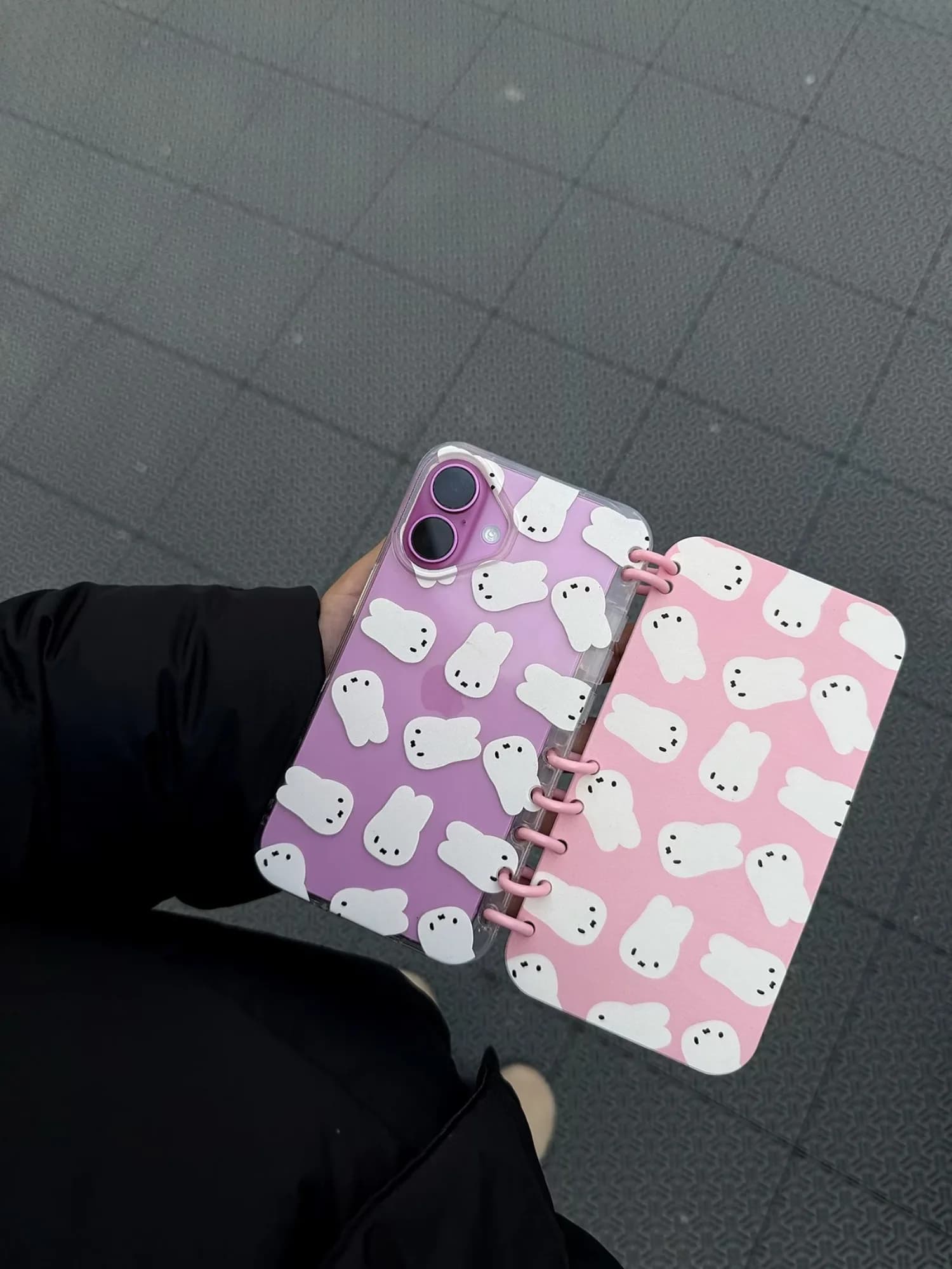 Kawaii Cartoon Miffy Printed Book Style Phone Shell Matte Anti Drop Soft Protective Case Compatible for Iphone 17 16 Pro 15 14