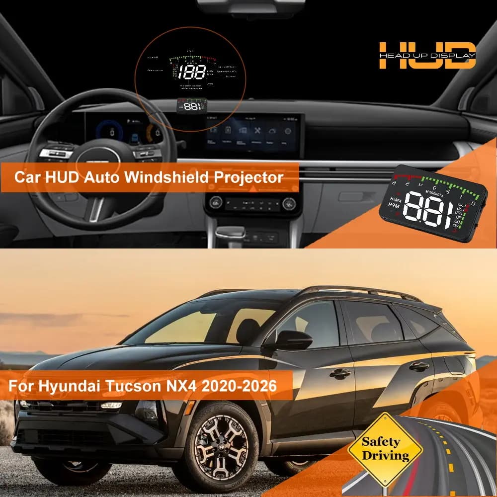 Car Head Up Display HUD For Hyundai Tucson (ix35) LM 2009-2015 TL 2015-2021 NX4 2020-2026 Auto Windshield Projector Accessories