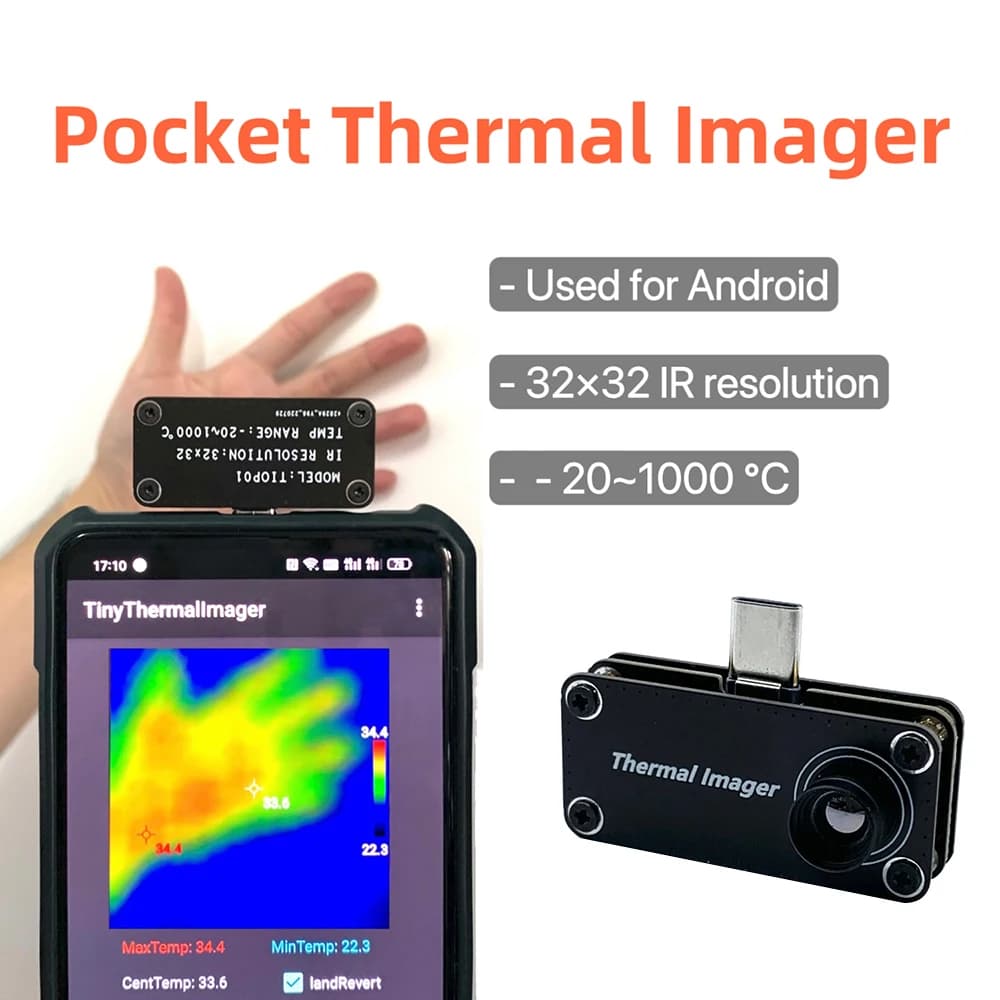 Android Mobile Phone Thermo Camera Resolution 32*32 Type C Interface Thermocamera Temperature Measurement Tool