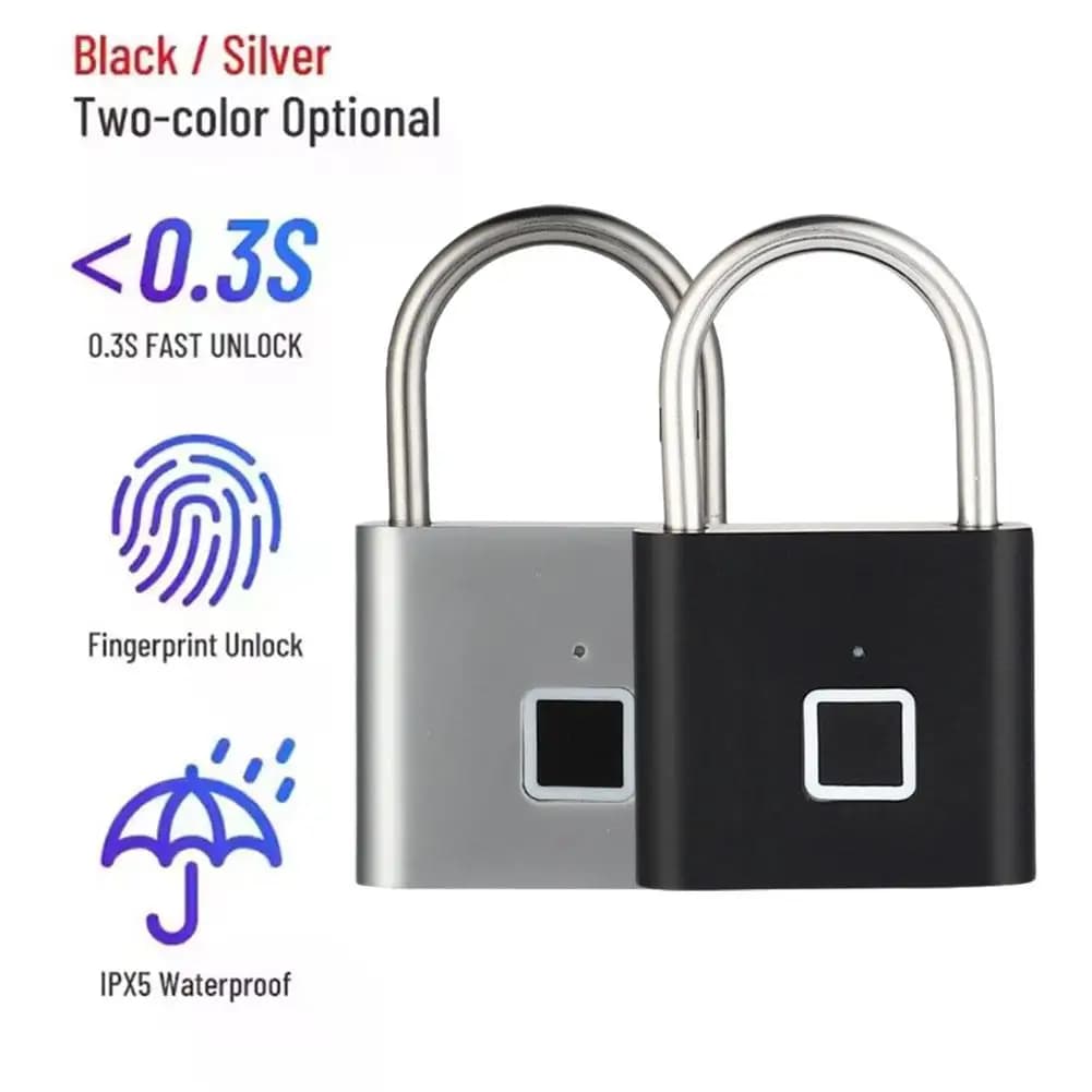 Lucchetto intelligente con impronta digitale, lucchetto di sicurezza per esterni, impermeabile, con impronta digitale, senza chiave, per porta di casa, porta ad alta sicurezza Lo X4O6
