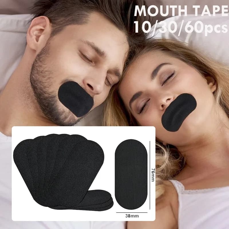 10/30/60 Pezzi di Nastro Adesivo per la Bocca per un Sonno Migliore, Mantiene la Bocca Chiusa, Previene il Russare, Strisce Delicate per il Sonno per Casa e Viaggio, Riduce la Secchezza della Bocca