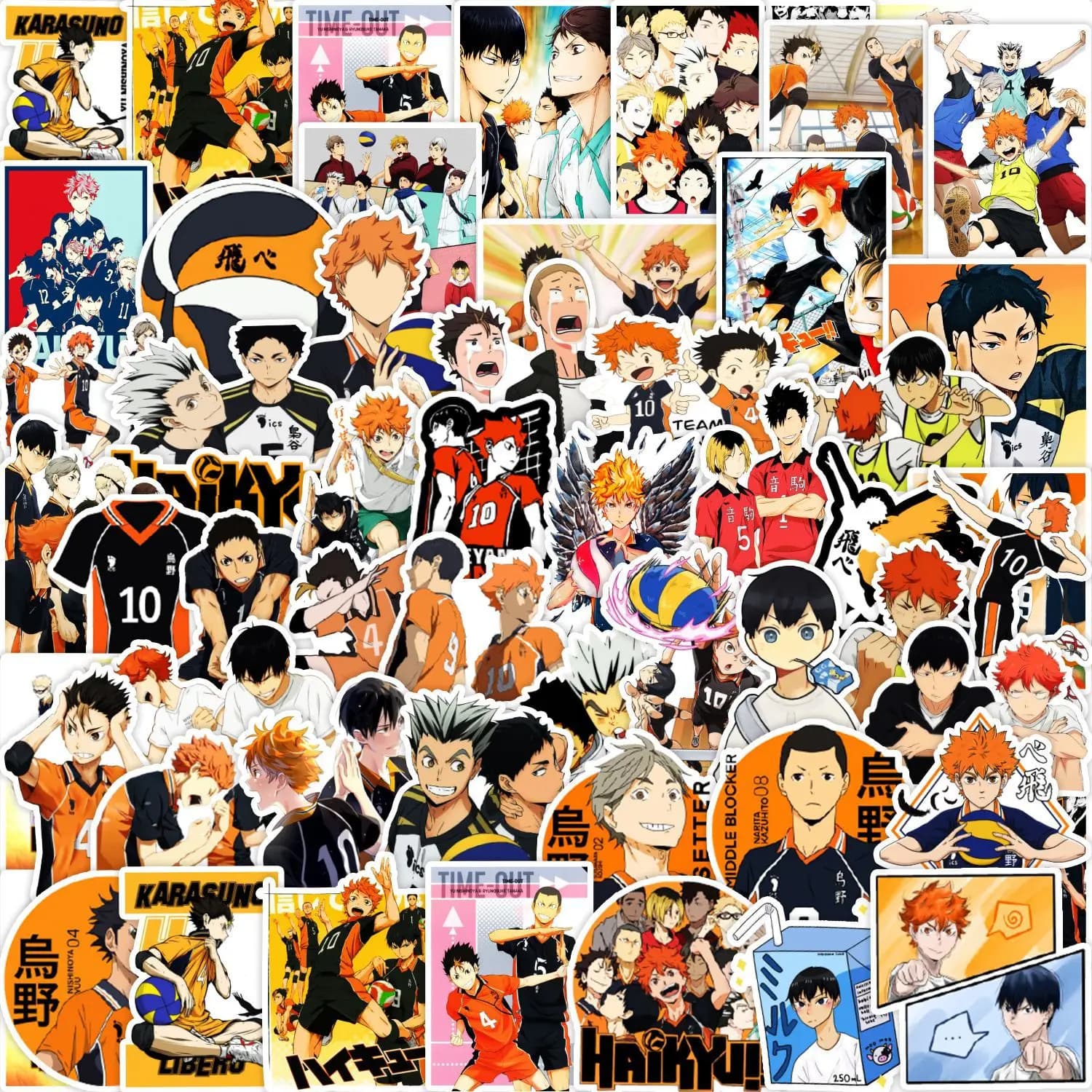 50pcs Volleyball Graffiti Stickers Animes Cartoon Graffiti Stickers Phone Guitar Laptop Notebook Suitcase Cup Waterproof Sticker