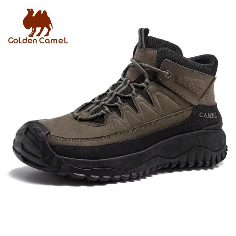 GOLDEN CAMEL Scarpe da trekking alte da uomo Stivali da alpinismo antiscivolo resistenti all'usura Scarpe sportive casual da uomo 2025 Inverno