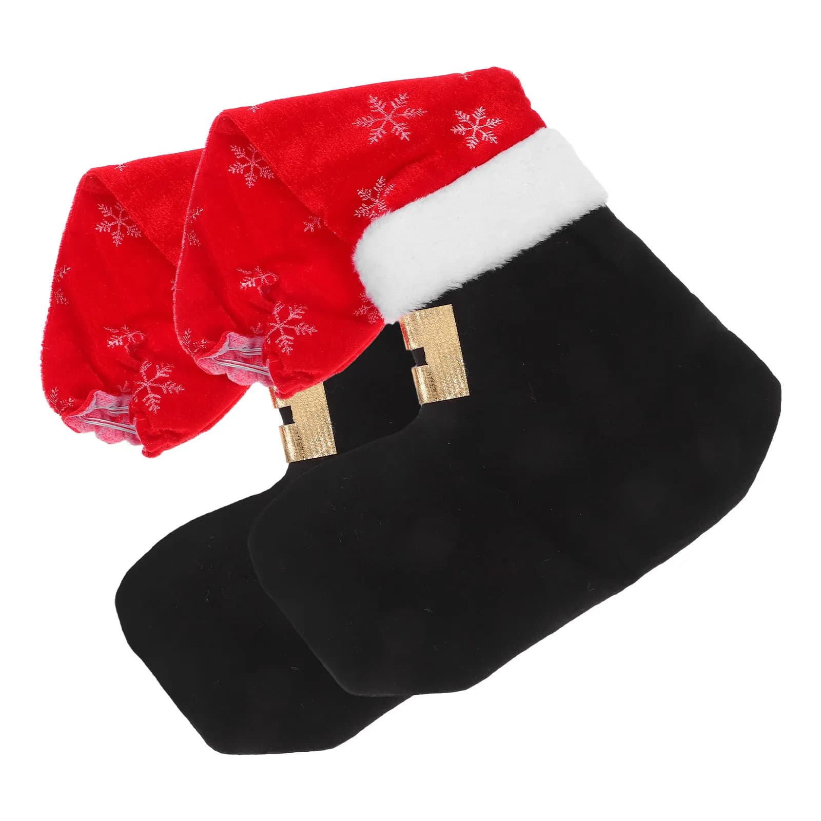 2 Pezzi Coprigambe per Sedie Natalizie, Calzini Elastici Antiscivolo per Mobili, Calzini da Tavolo Babbo Natale per Sala da Pranzo e Cucina