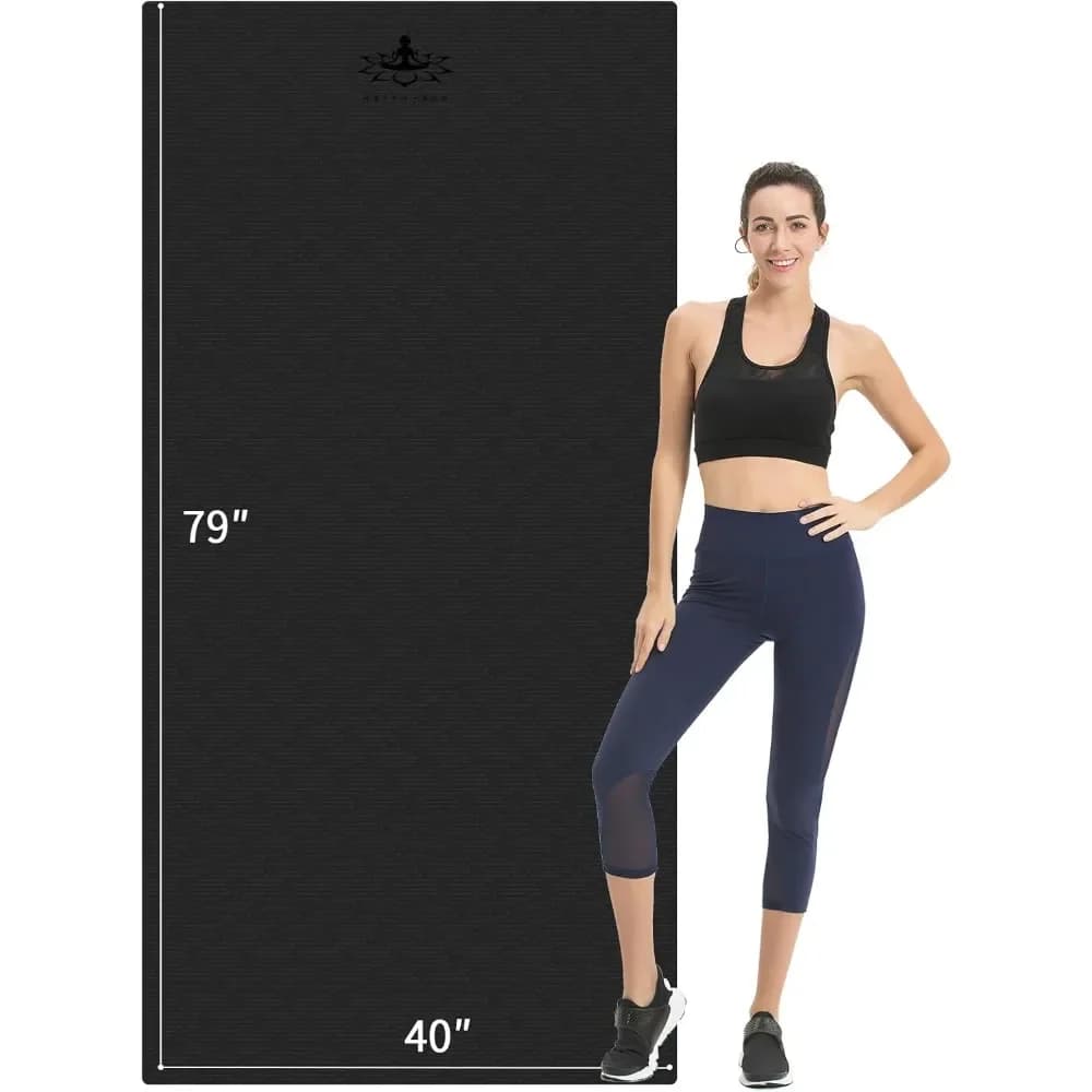Tappetino Extra Lungo e Spesso Antiscivolo per Yoga, Pilates, Fitness e Palestra Domestica