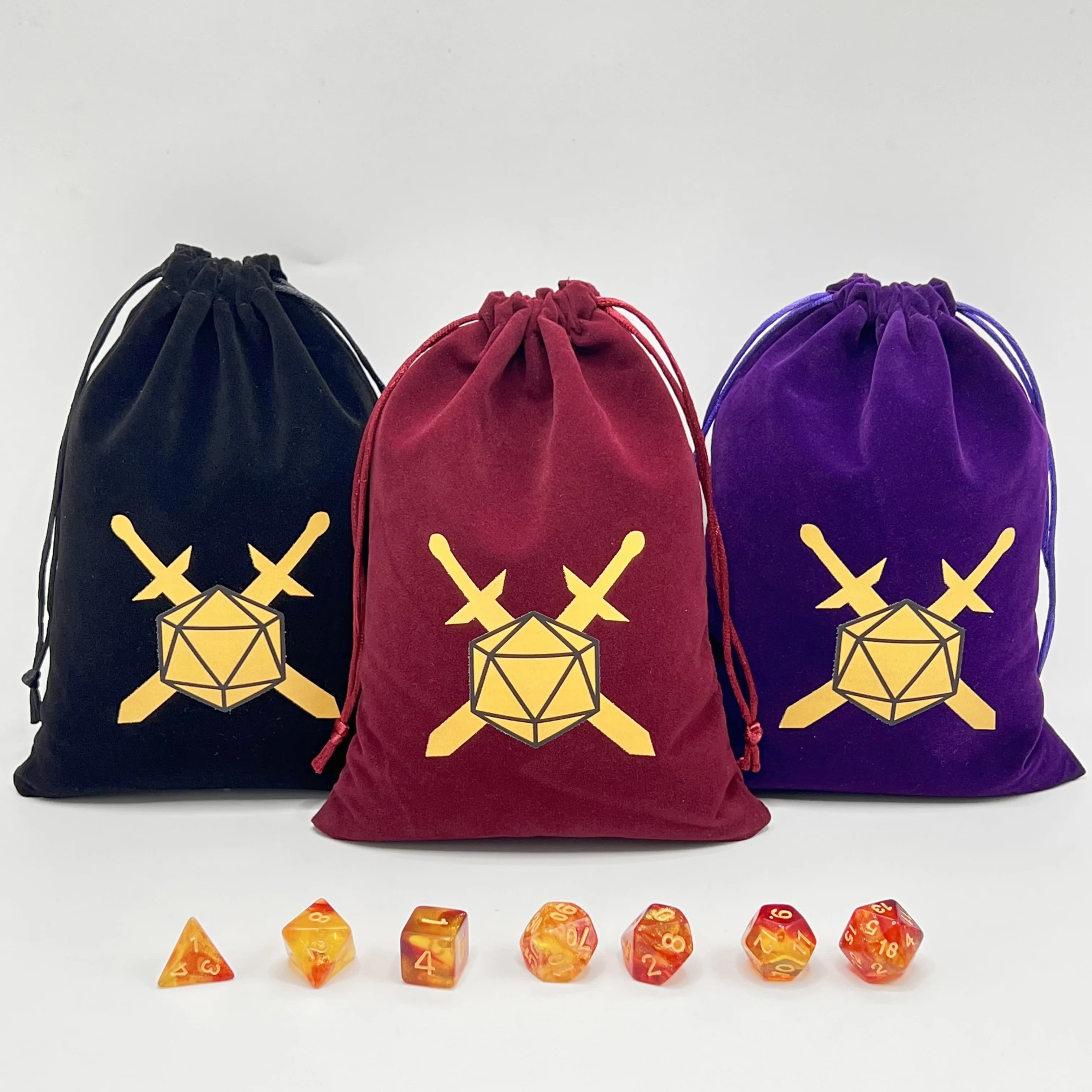 1PCS Borsa per dadi I Custodia in velluto con coulisse Dimensioni ideali per tarocchi Carte Oracle Dungeons and Dragons Accessori Rune Gioielli