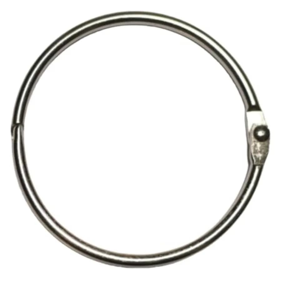 Loose-Leaf Binder Ring, Large Book Clip, 3.5 inch Metal Book Clip, Silver Round Shower Curtain Ring, Home Decoration 10 Pcs