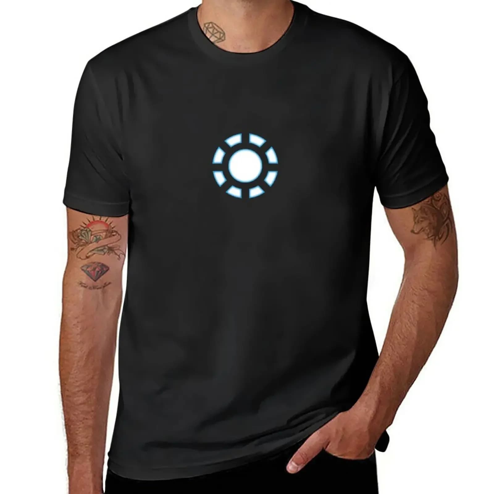 T-shirt con reattore ad arco magliette grafiche da uomo di moda coreana ad asciugatura rapida