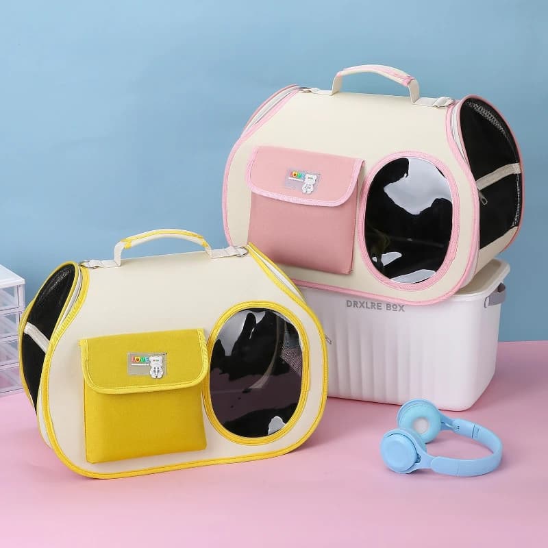 Borsa Portatile per Gatti, Trasportino a Tracolla per Cani e Gatti, Adatto per Gatti fino a 7,5 kg
