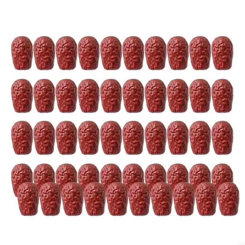 50 Pezzi Finti Giuggiola Ornamenti in Plastica Modello Alimentare Frutta Secca Artificiale per Disegni Interni e Eventi