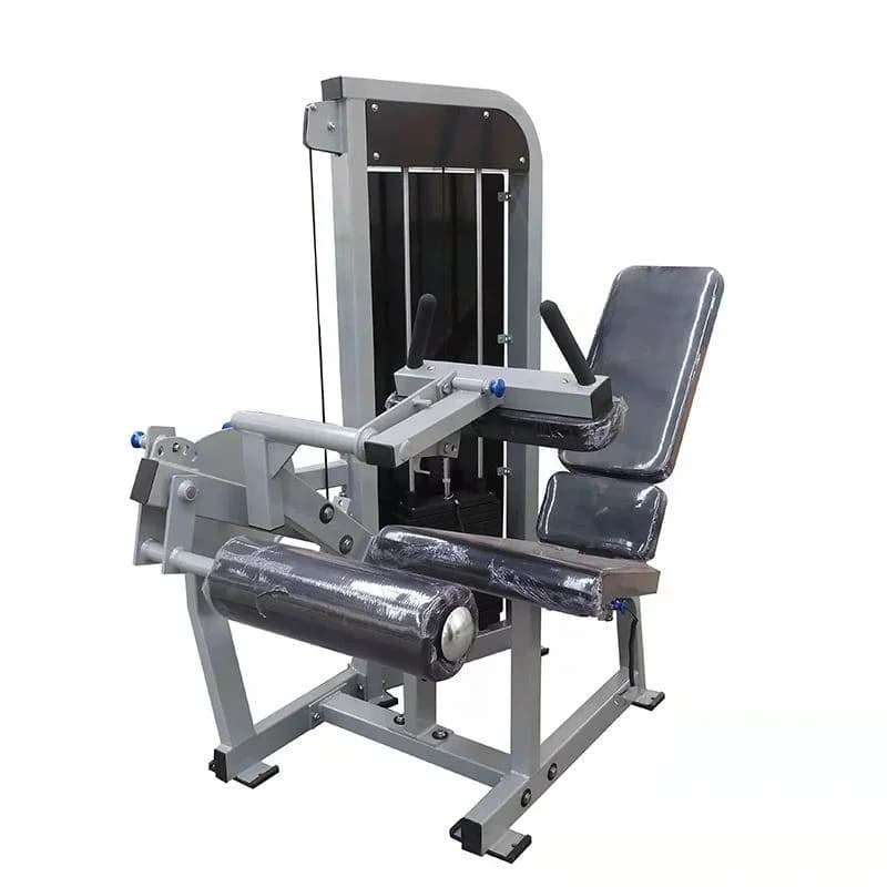 l Leg training machine for bodybuilding with commercial charged weight plate, gym, sitting legs curling