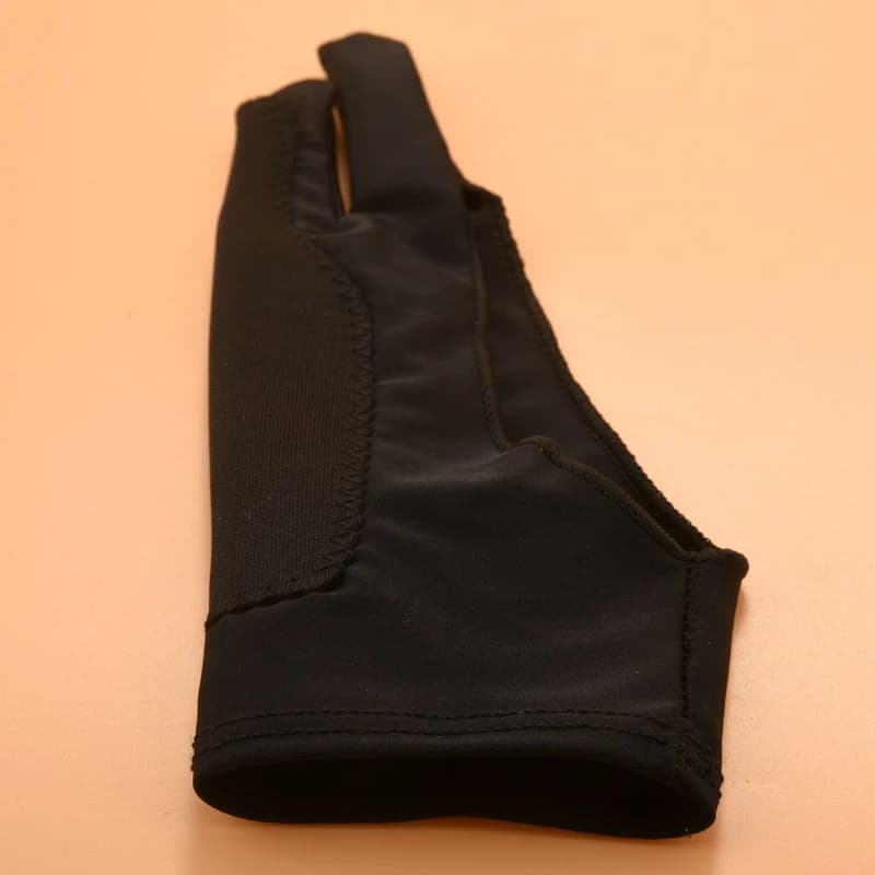5 Pack Artist Gloves For Tablet Digital Drawing Glove Two Fingers Thicken Palm Rejection Glove For Graphics Pad