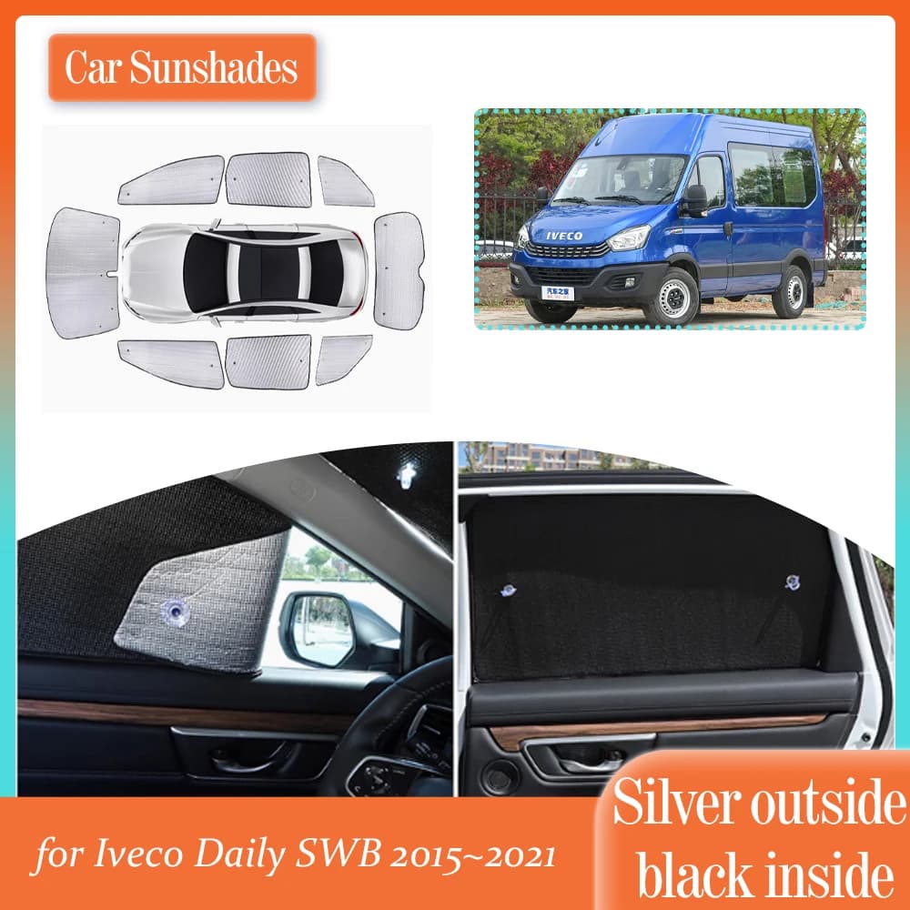 Auto Parasole per Iveco Daily SWB 2015 ~ 2021 2016 Finestre Visiera Parasole Parabrezza Tenda Copertura Pad Isolamento termico Parte Accessori