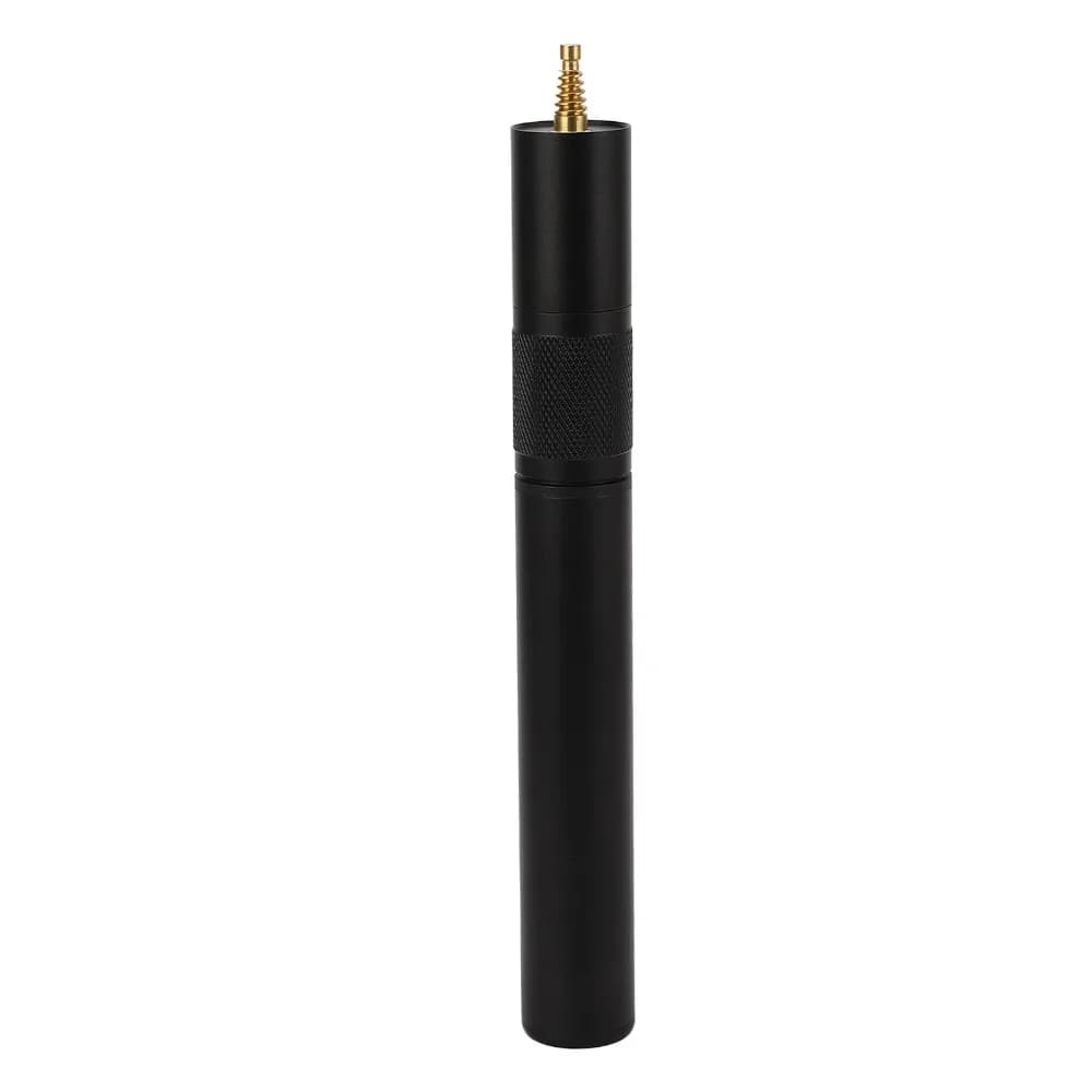 Aluminum Alloy Pool Cue Extension Threaded Connector Locking Rotation Cue Lengthener Black Finish Slim Cylindrical Body