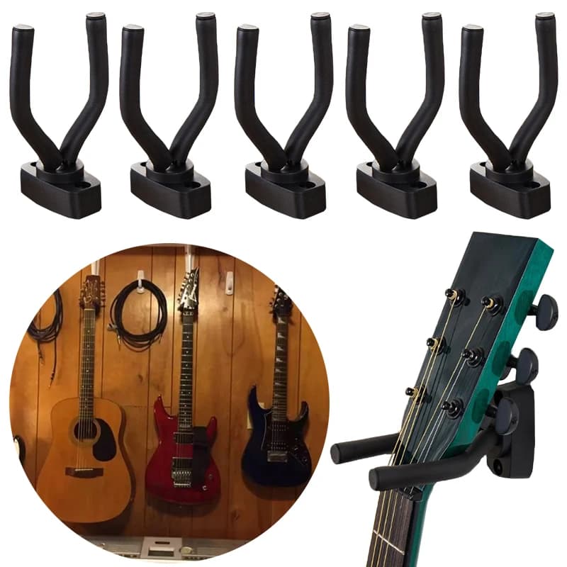 Gancio per chitarra a parete 1/5/10PCS Chitarra Basso Ukulele Display Gancio Ganci Supporti adatti per Aule di musica domestica Negozi ZYF