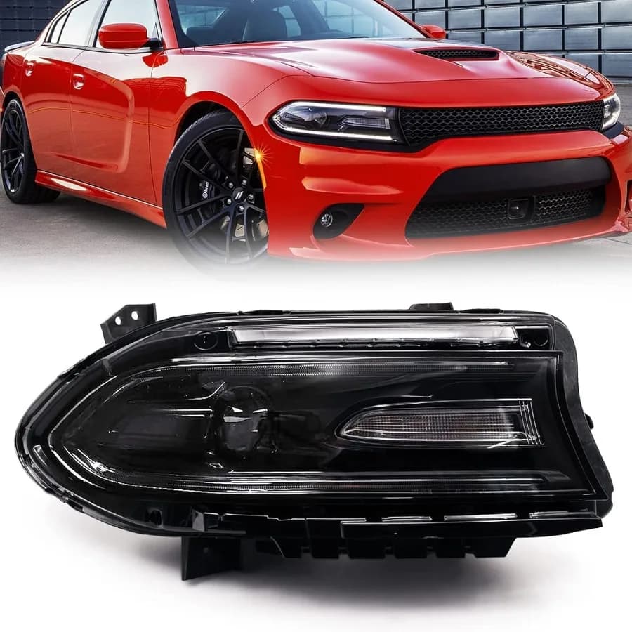 Gruppo faro Xenon HID per Dodge Charger 20152021 lato passeggero destro RH con LED DRL aggiornamento illuminazione ad alte prestazioni f