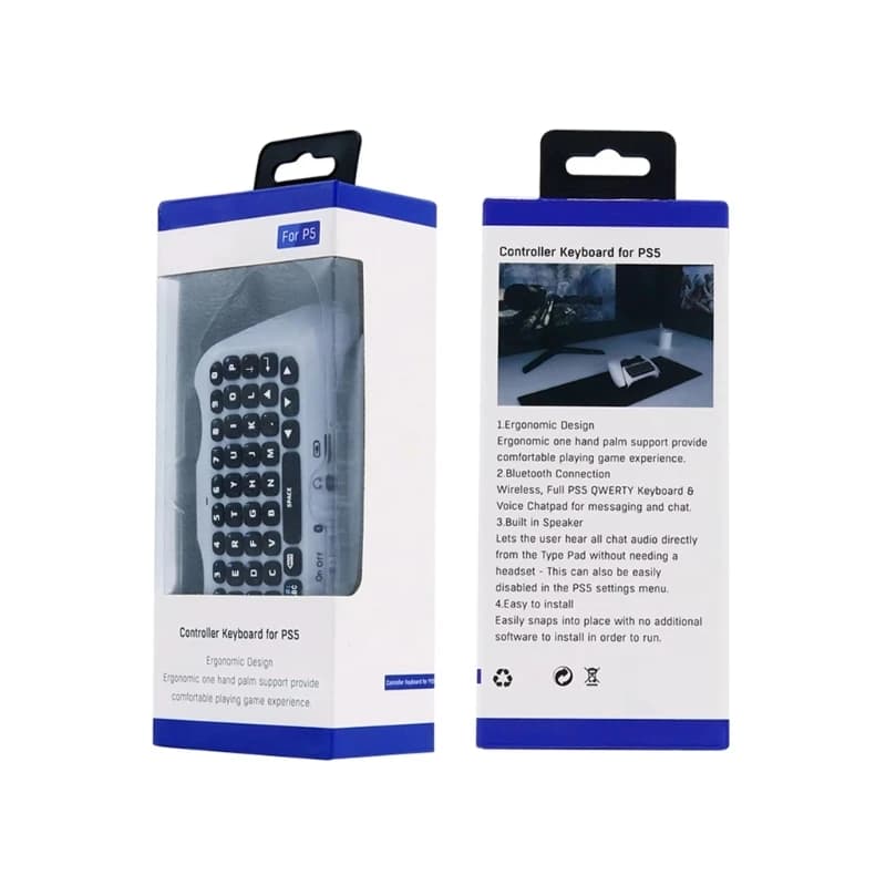 Tastiera wireless compatibile con dal design ergonomico per controller Tastiera accessoria da gioco con porta da 3,5