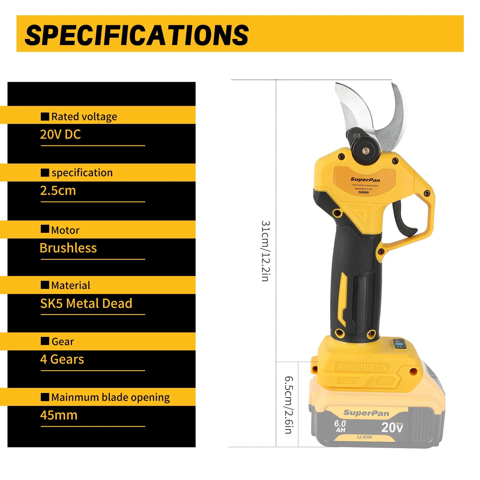 Wireless Power Drills with LED Display - Garden Tools for Fruit Trees, Compatible with 20V Battery