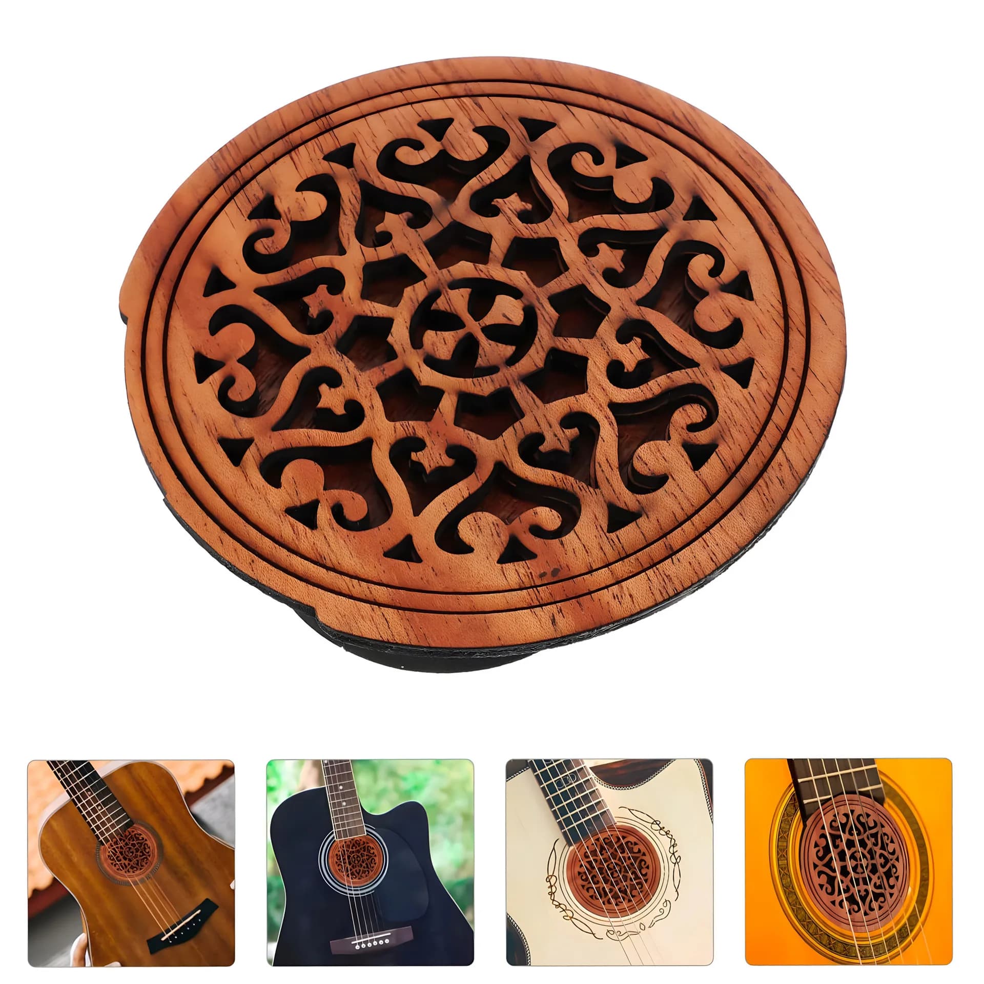 Copertura per buca per chitarra in legno Copertura per buca per chitarra Protezione per blocco chitarra per chitarra classica acustica da 41 pollici