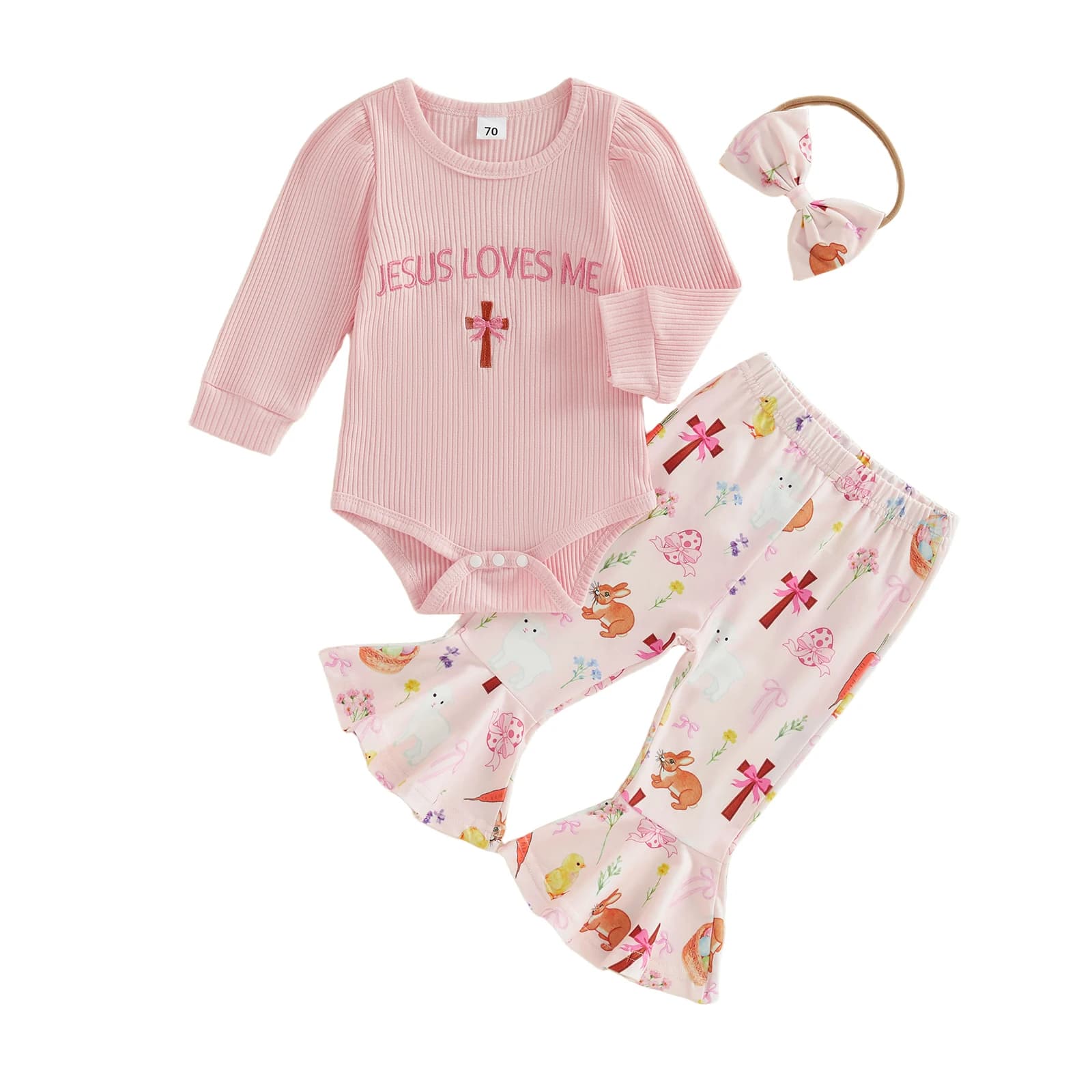 Set invernale per bambine, felpa con cappuccio in pile accogliente con stampa a cuore, leggings e fascia per capelli abbinata, grazioso outfit per le giornate fredde