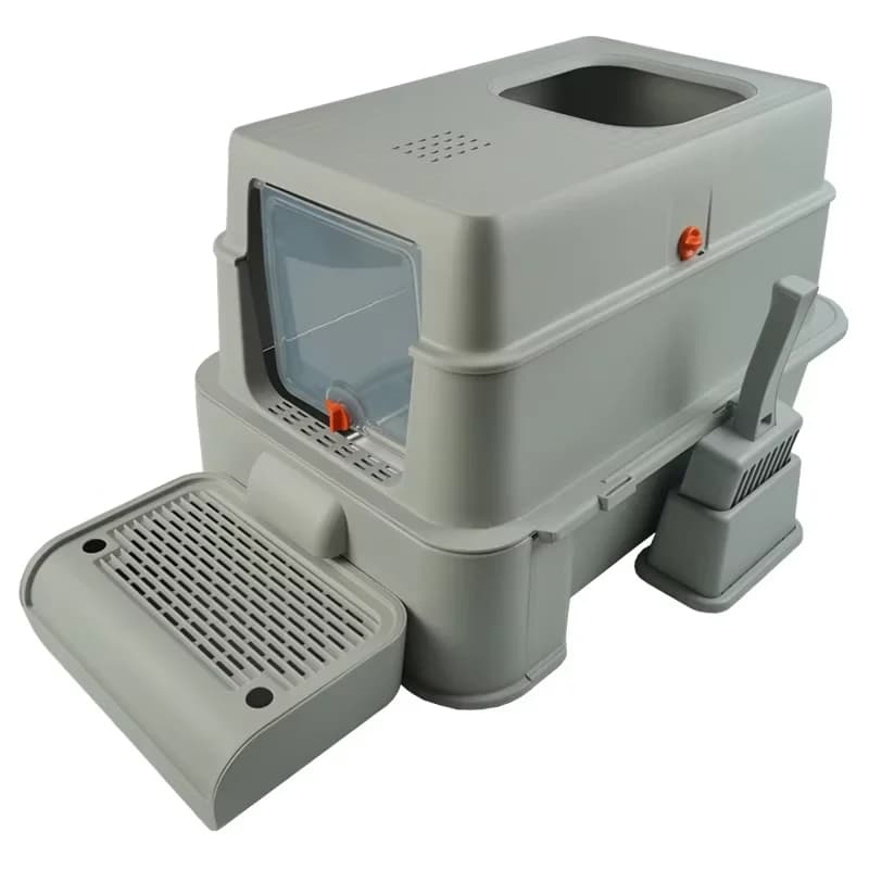 Toilette per Gatti Portatile in Acciaio Inox, Lettiera Grande Pieghevole con Paletta, Facile da Pulire, Vendita Online