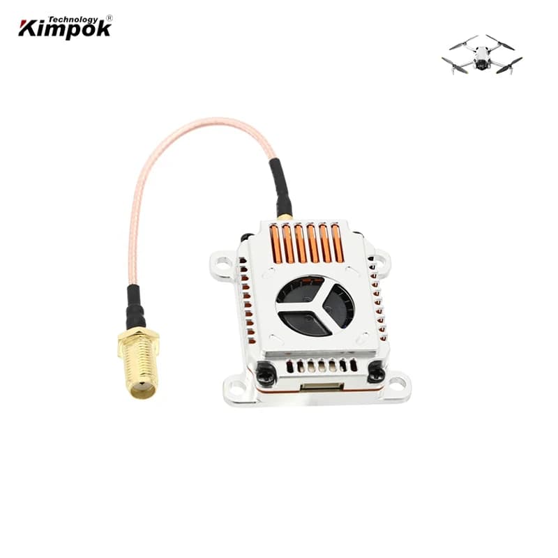 Trasmettitore video Fpv Vtx da 1,2 Ghz 2 W per trasmissione di immagini a lungo raggio con accessori per droni a 8 canali